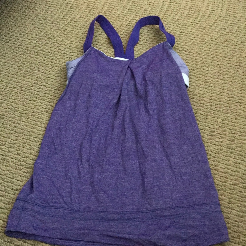 Lululemon purple built in bra adjustable bottom 6